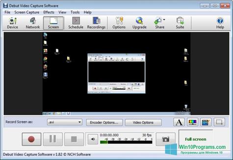 Скриншот программы Debut Video Capture для Windows 10