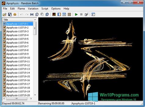 Скриншот программы Apophysis для Windows 10