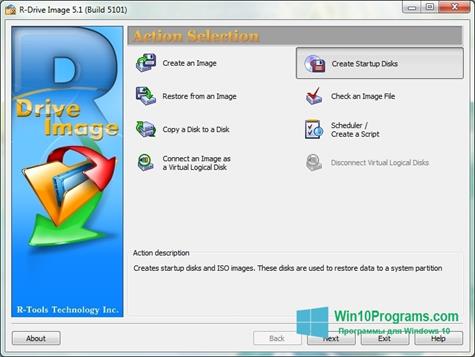 Скриншот программы R-Drive Image для Windows 10