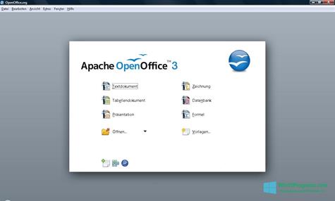 Скриншот программы OpenOffice для Windows 10