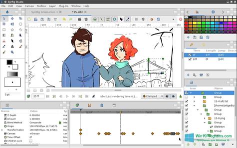Скриншот программы Synfig Studio для Windows 10