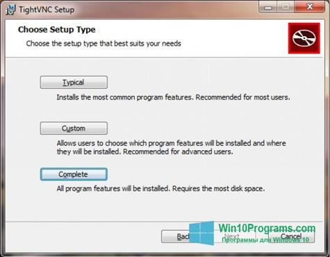 Скриншот программы TightVNC для Windows 10