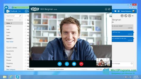 Скриншот программы Skype для Windows 10