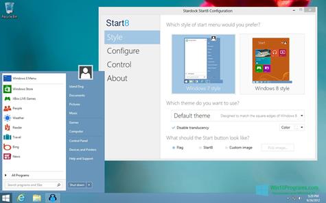 Скриншот программы Start8 для Windows 10