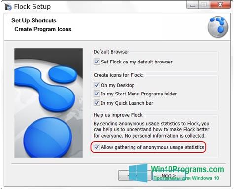 Скриншот программы Flock для Windows 10