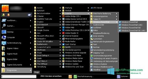 Скриншот программы Start Menu X для Windows 10