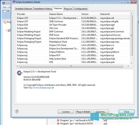 Скриншот программы Eclipse для Windows 10