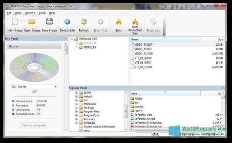 Скриншот программы DAEMON Tools Lite для Windows 10