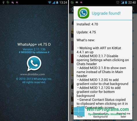 Скриншот программы WhatsApp Plus для Windows 10