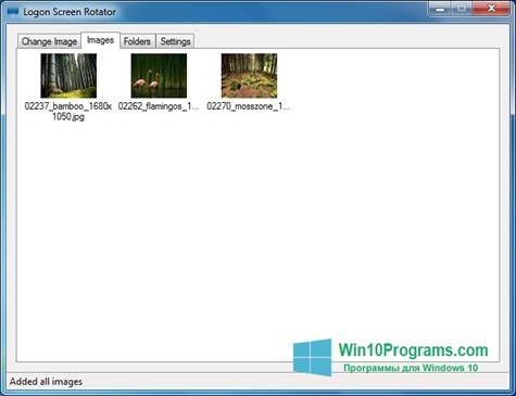 Скриншот программы Logon Screen для Windows 10
