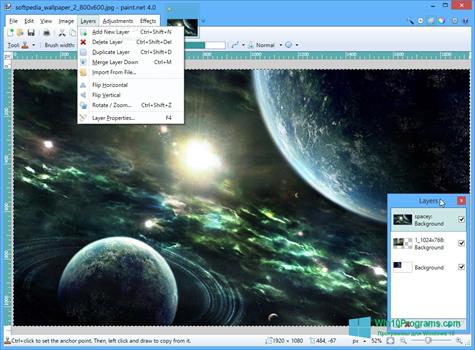 Скриншот программы Paint.NET для Windows 10